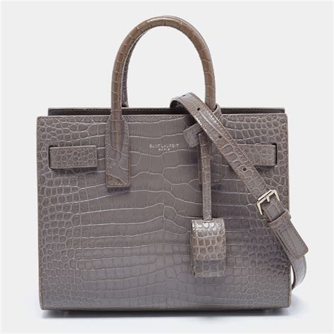 ysl sac de jour grey croc|Saint Laurent.